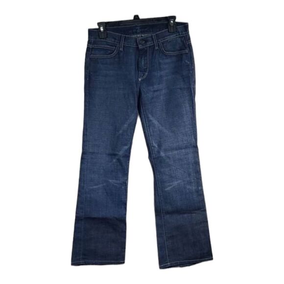 7 For All Mankind Jagger Dark Blue Jeans 7FAM Women's 29 Stretch Slim Fit Boot - Picture 9 of 13